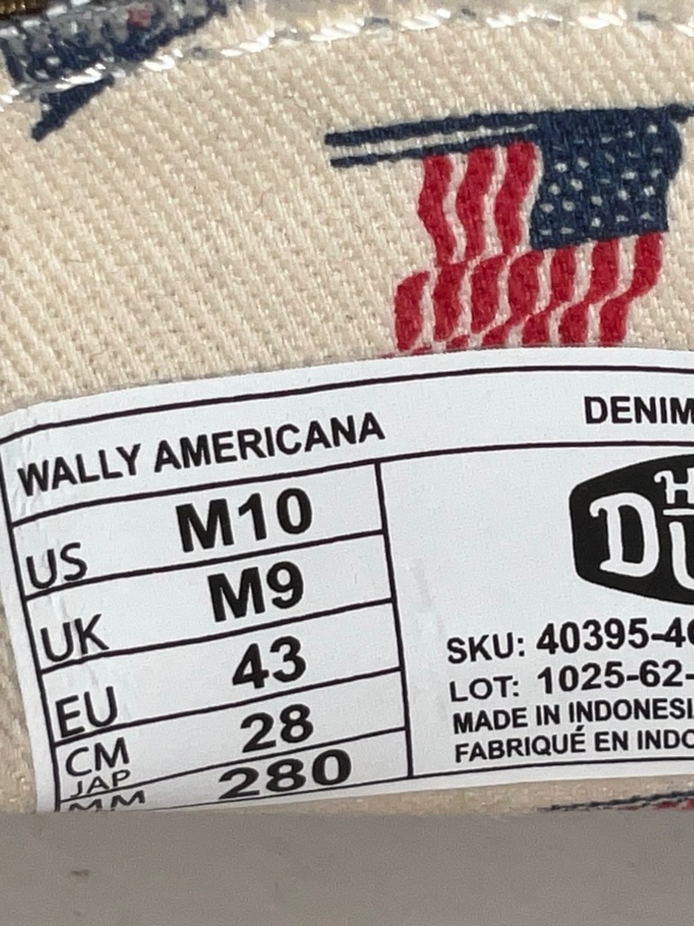 Hey Dude Wally Americana Denim Stripe Loafers. US Men’s 10/W12/EU 43. NWT/No Box - Picture 6 of 10